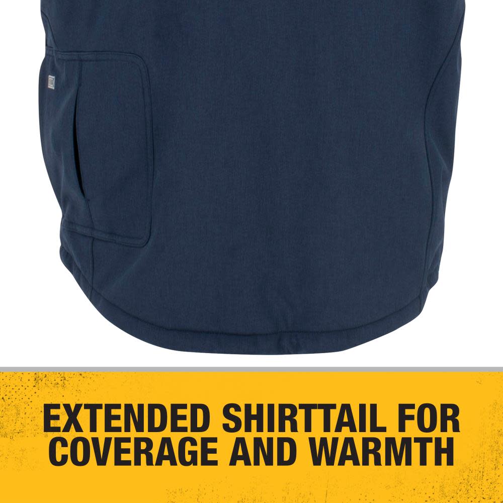 DEWALT Mens Heated Kit Soft Shell Vest with Sherpa Lining Navy 3X - Ascmtools