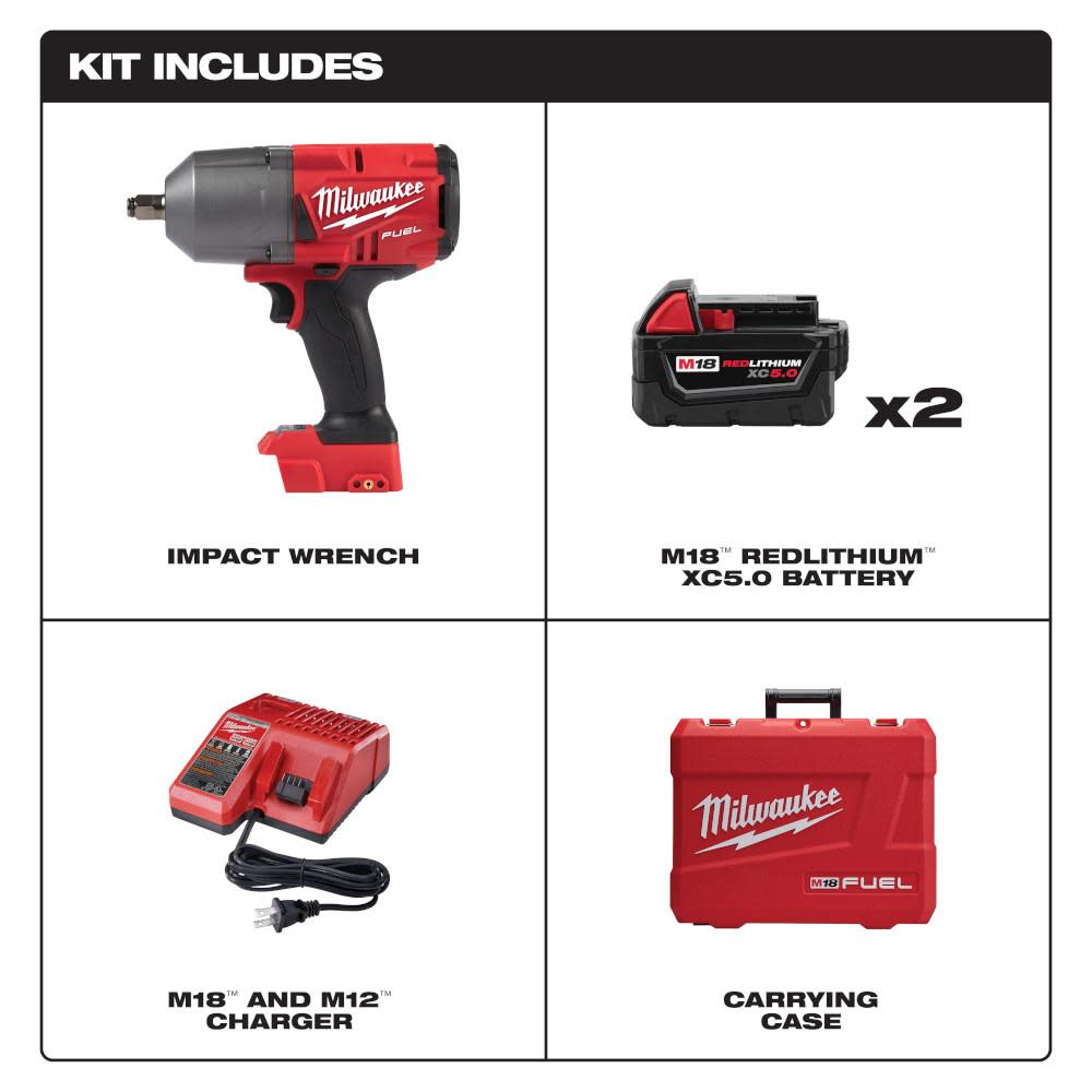 Milwaukee 2767-22 M18 FUEL Electric Impact Wrench - Ascmtools