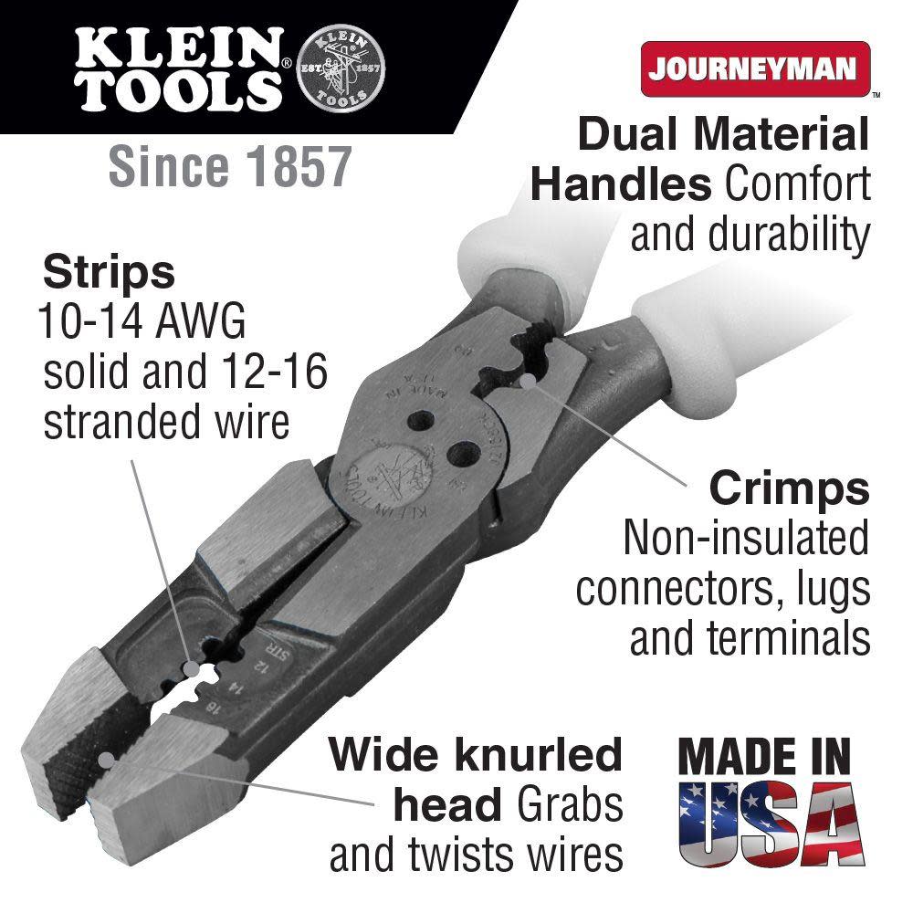 Klein Tools Hybrid Pliers with Crimper - Ascmtools