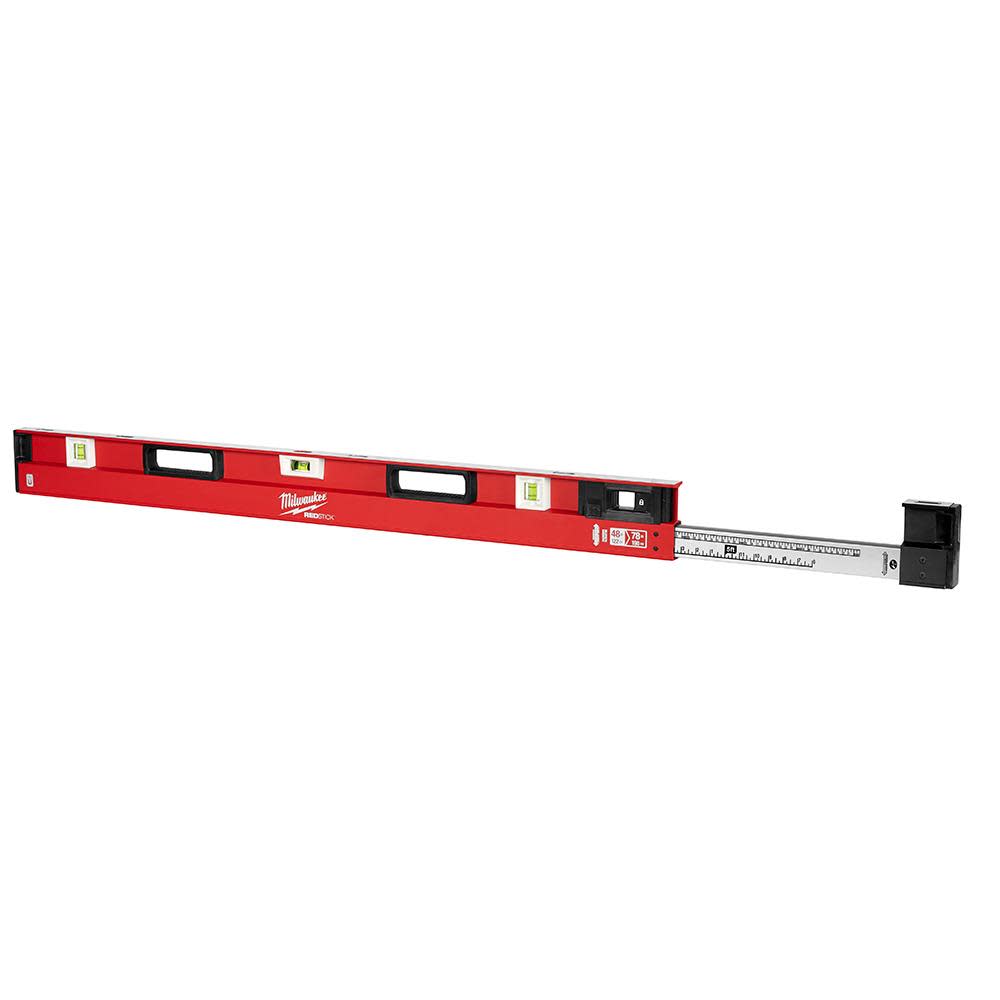 Milwaukee 48 in. to 78 in. REDSTICK Magnetic Expandable Level - Ascmtools