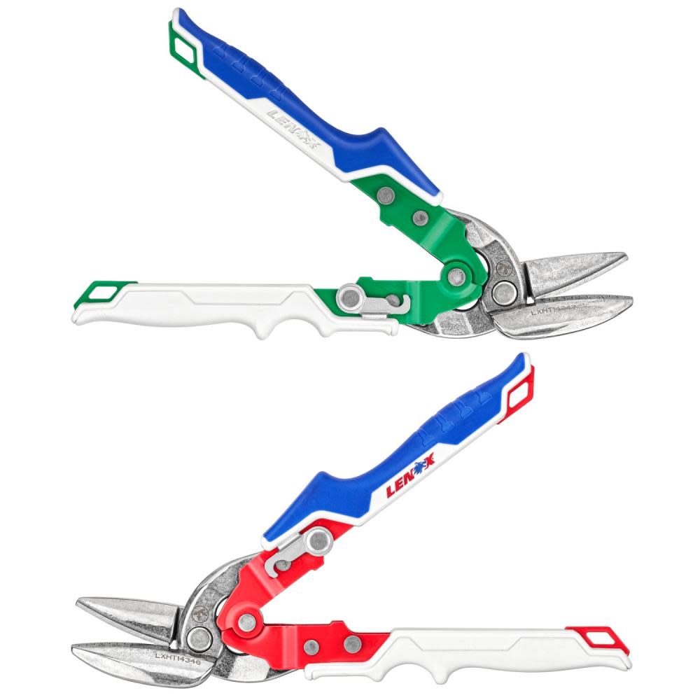 Lenox Offset Left and Right Cut Aviation Snips Combo - Ascmtools