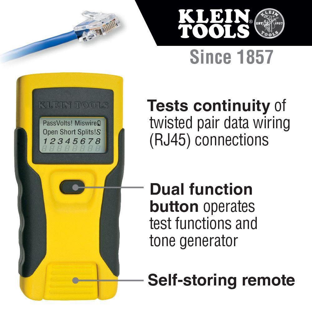 Klein Tools LAN Scout Jr. Tester - Ascmtools