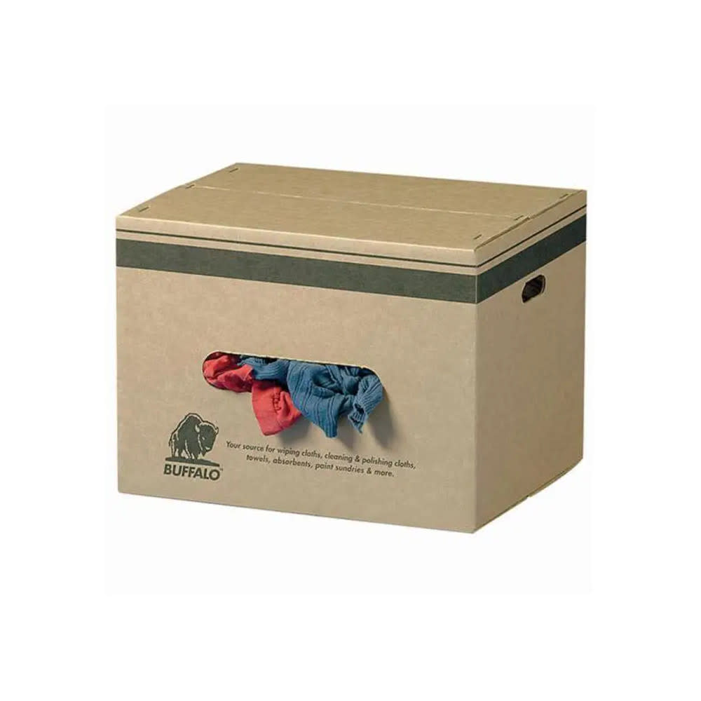 Buffalo Industries Recycled Colored T Shirt Cloth Rag 25 Lb Box - Ascmtools