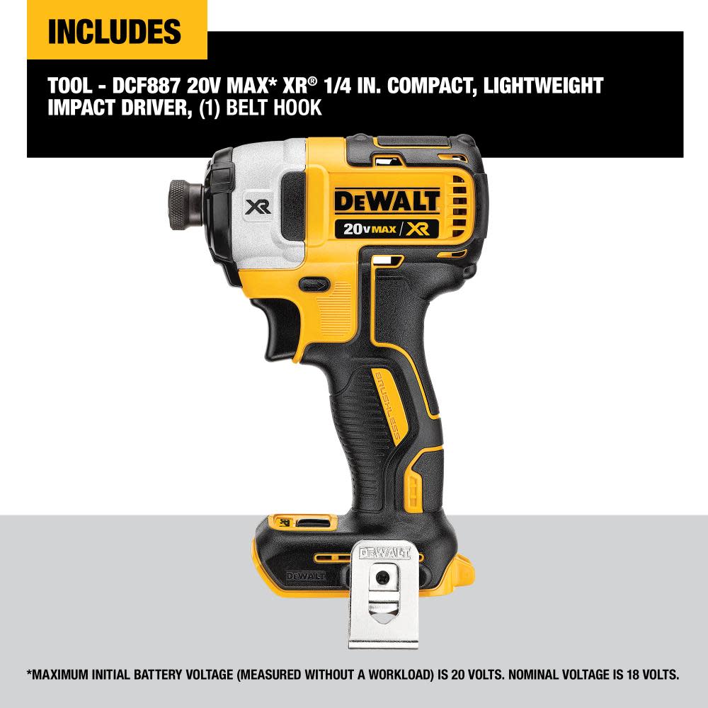 DEWALT 20V MAX XR 1/4″ Impact Driver with 20V XR 5Ah Battery Bundle - Ascmtools
