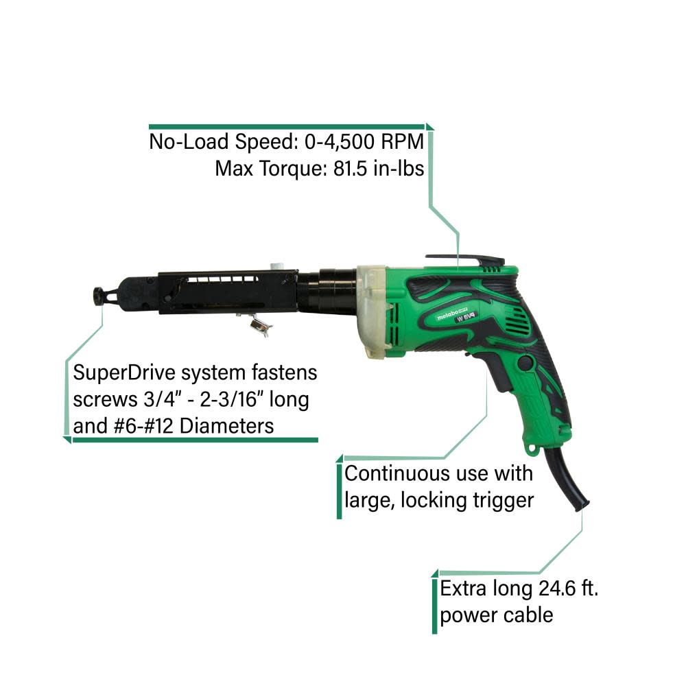 Metabo HPT SuperDrive Collated Screwdriver - Ascmtools