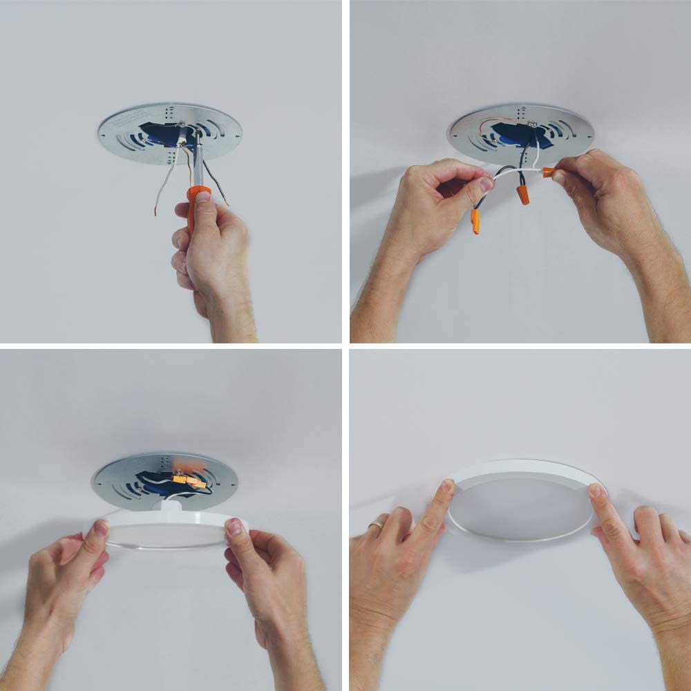 Halo Downlight 6″ White 10W 600 Lumen LED Surface Mount - Ascmtools