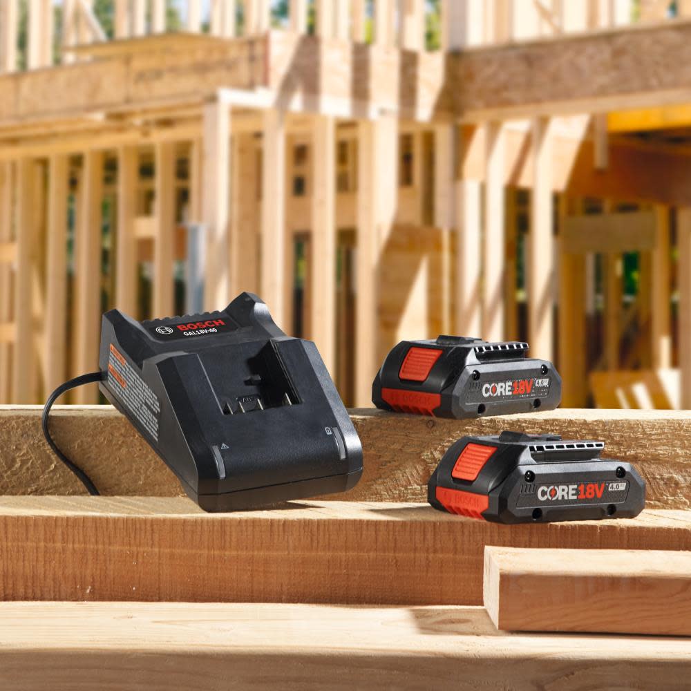 Bosch 18V CORE18V Starter Kit with (2) CORE18V 4.0 Ah Compact Batteries - Ascmtools