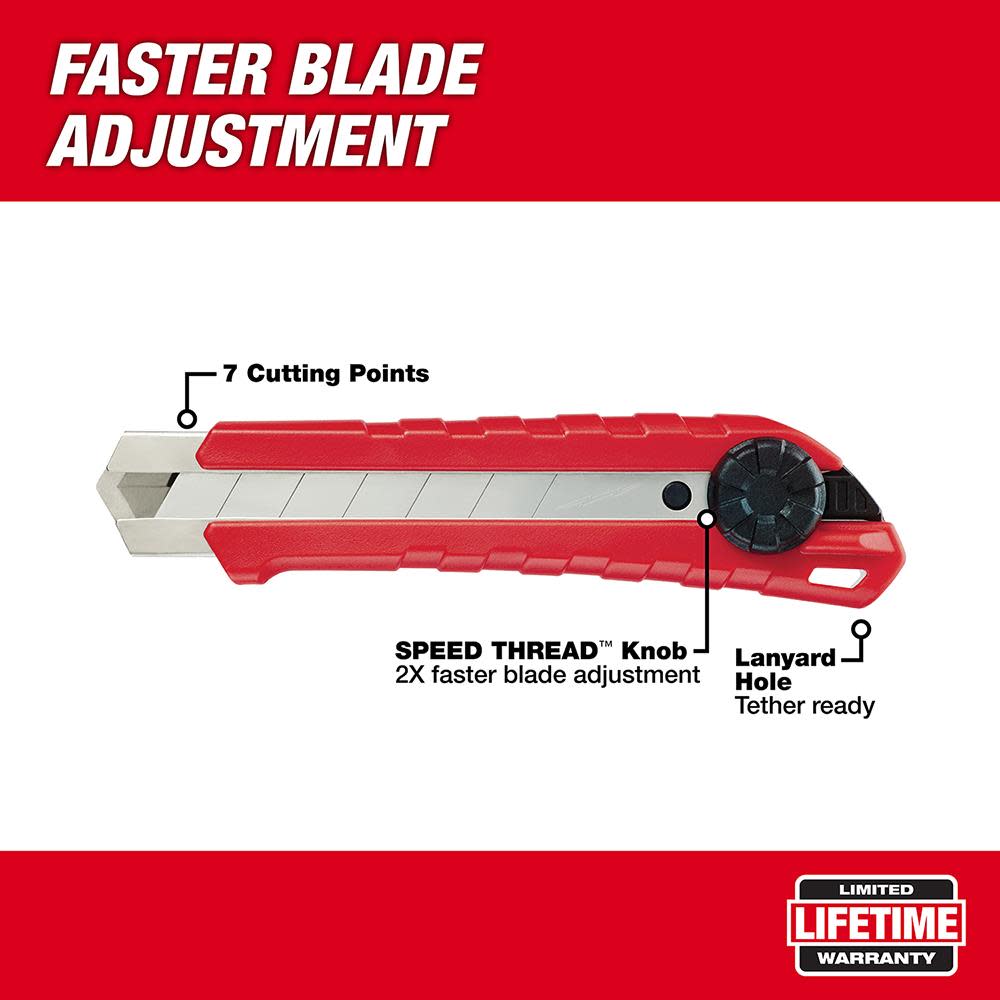 Milwaukee 25 mm Snap-Off Knife - Ascmtools