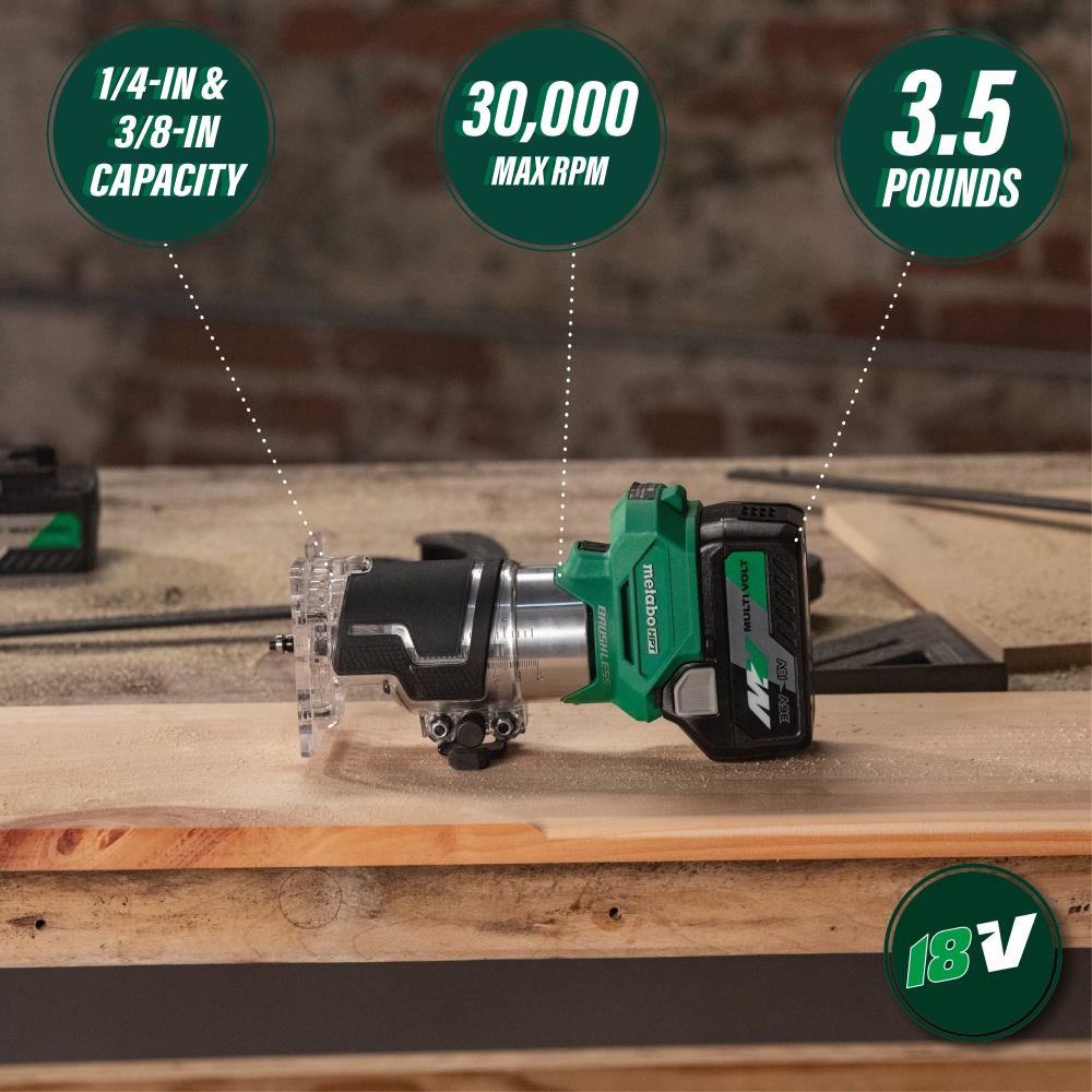 Metabo HPT 18V Cordless Trim Router Bare Tool - Ascmtools