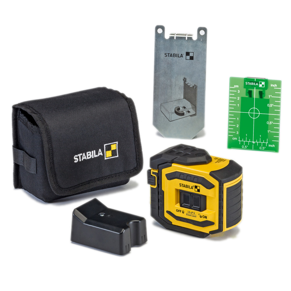 Stabila LA-5P Green 5 Point Laser Level Tool Set - Ascmtools