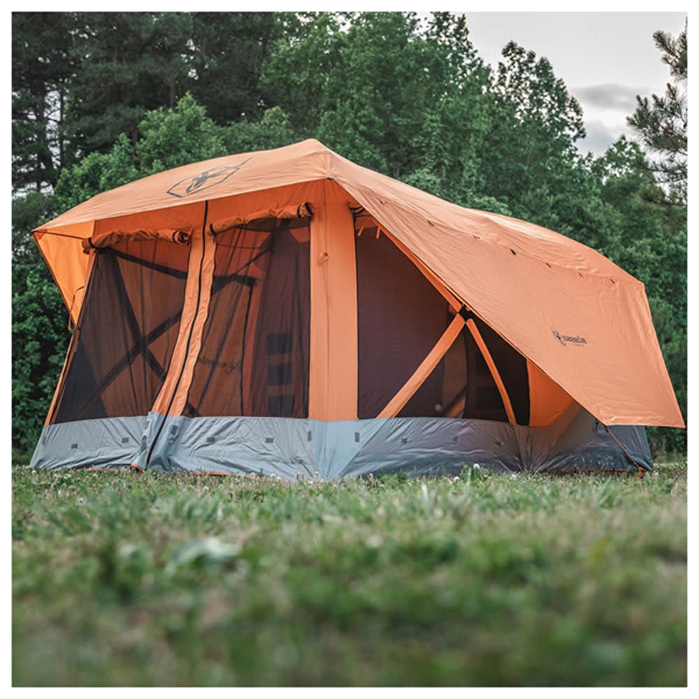 Gazelle T4 Plus 8 Person with Screen Room Camping Tent Sunset Orange - Ascmtools