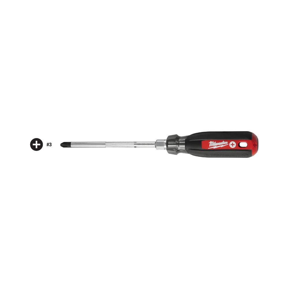 Milwaukee #3 Phillips – 6 in. Cushion Grip Screwdriver - Ascmtools