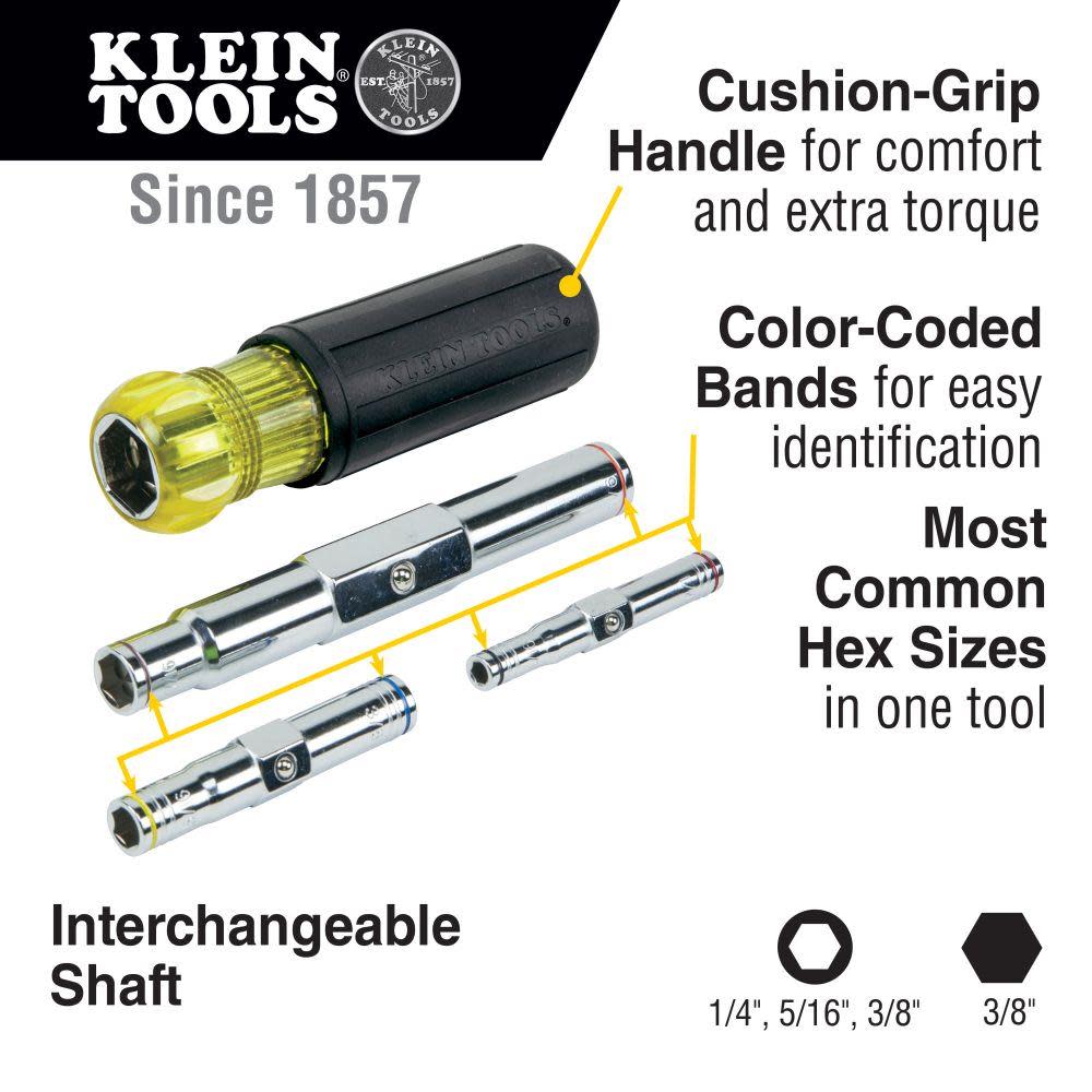 Klein Tools 6-in-1 Multi-Nut Driver Heavy Duty - Ascmtools