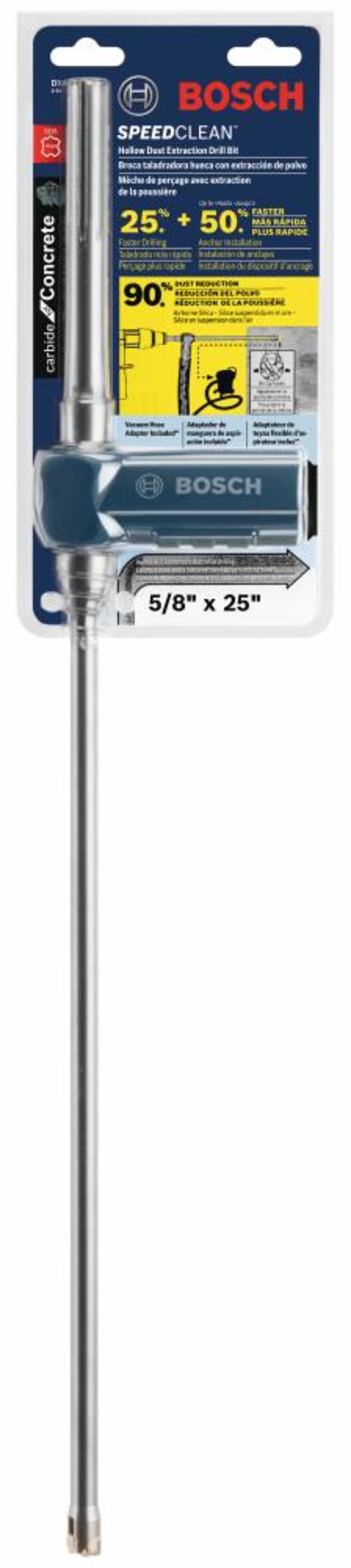 Bosch 5/8 In. x 25 In. SDS-plus Speed Clean Dust Extraction Bit - Ascmtools