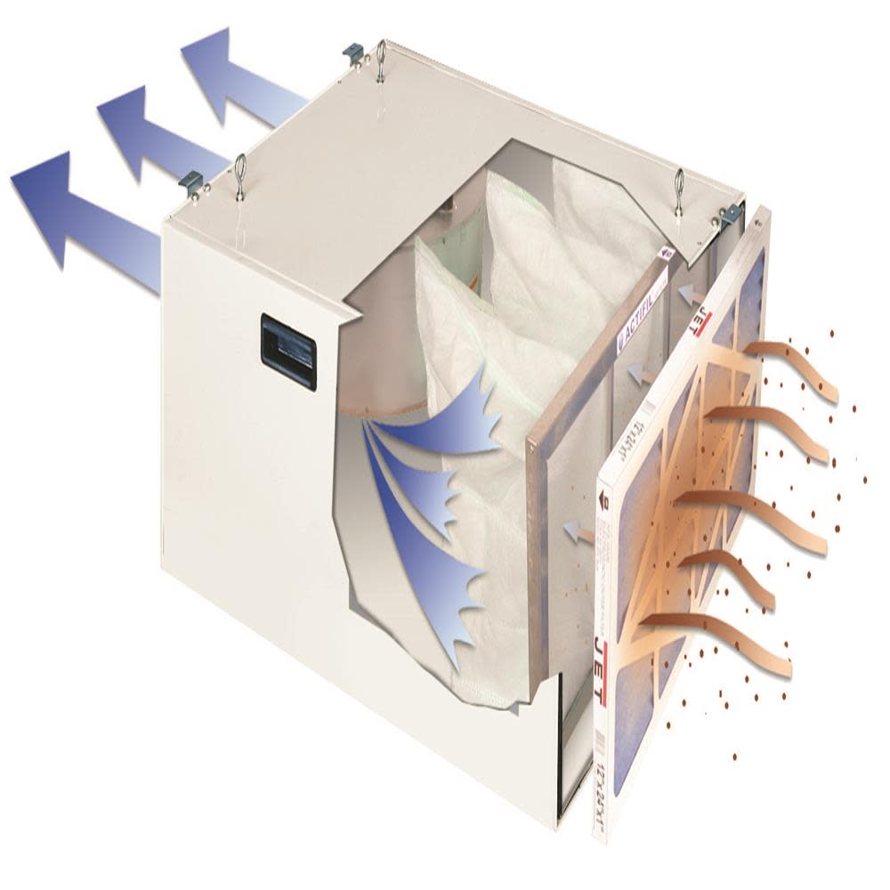 JET 1000 CFM Air Filtration System 3-Speed with Remote Control - Ascmtools
