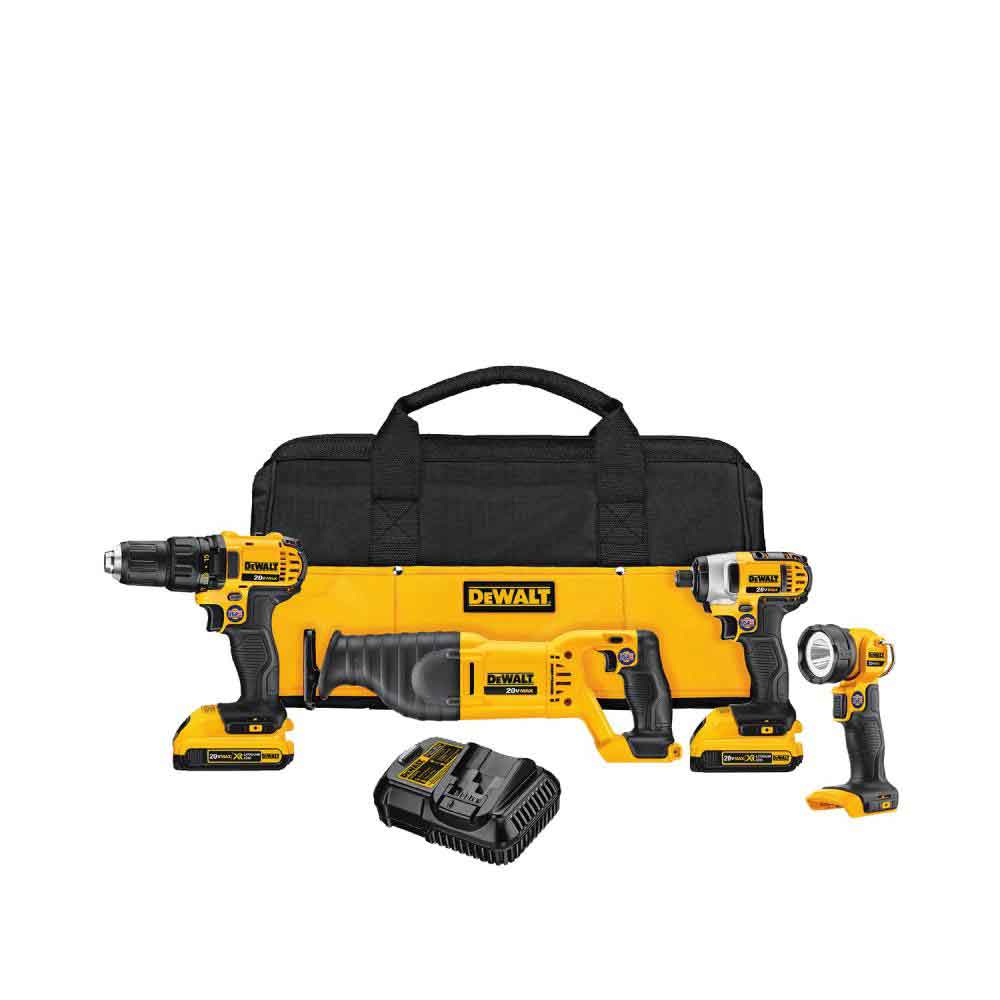 DEWALT 4-Tool 20-Volt Max Lithium Ion Cordless Combo Kit - Ascmtools