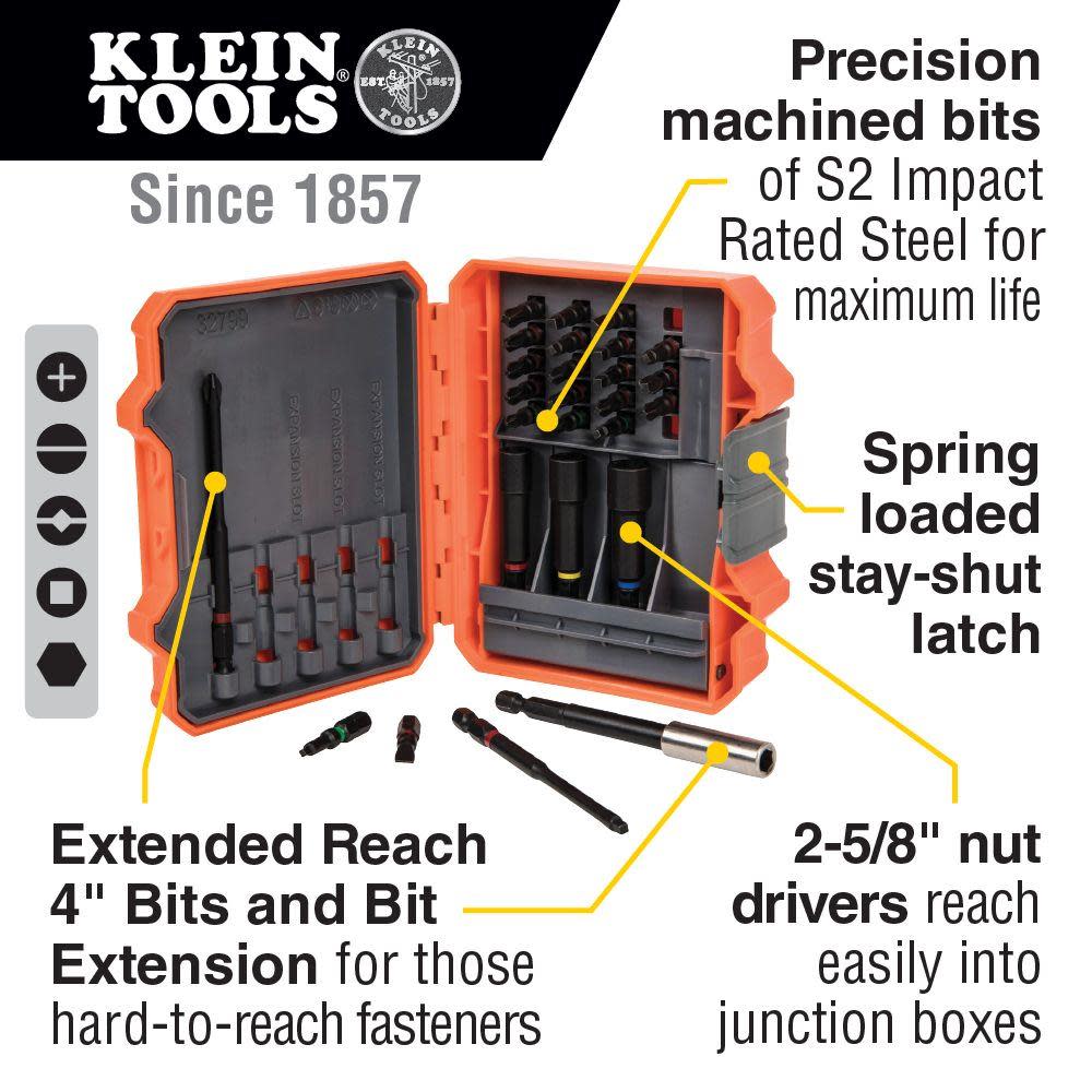 Klein Tools 26 Piece Pro Impact Power Bit Set - Ascmtools