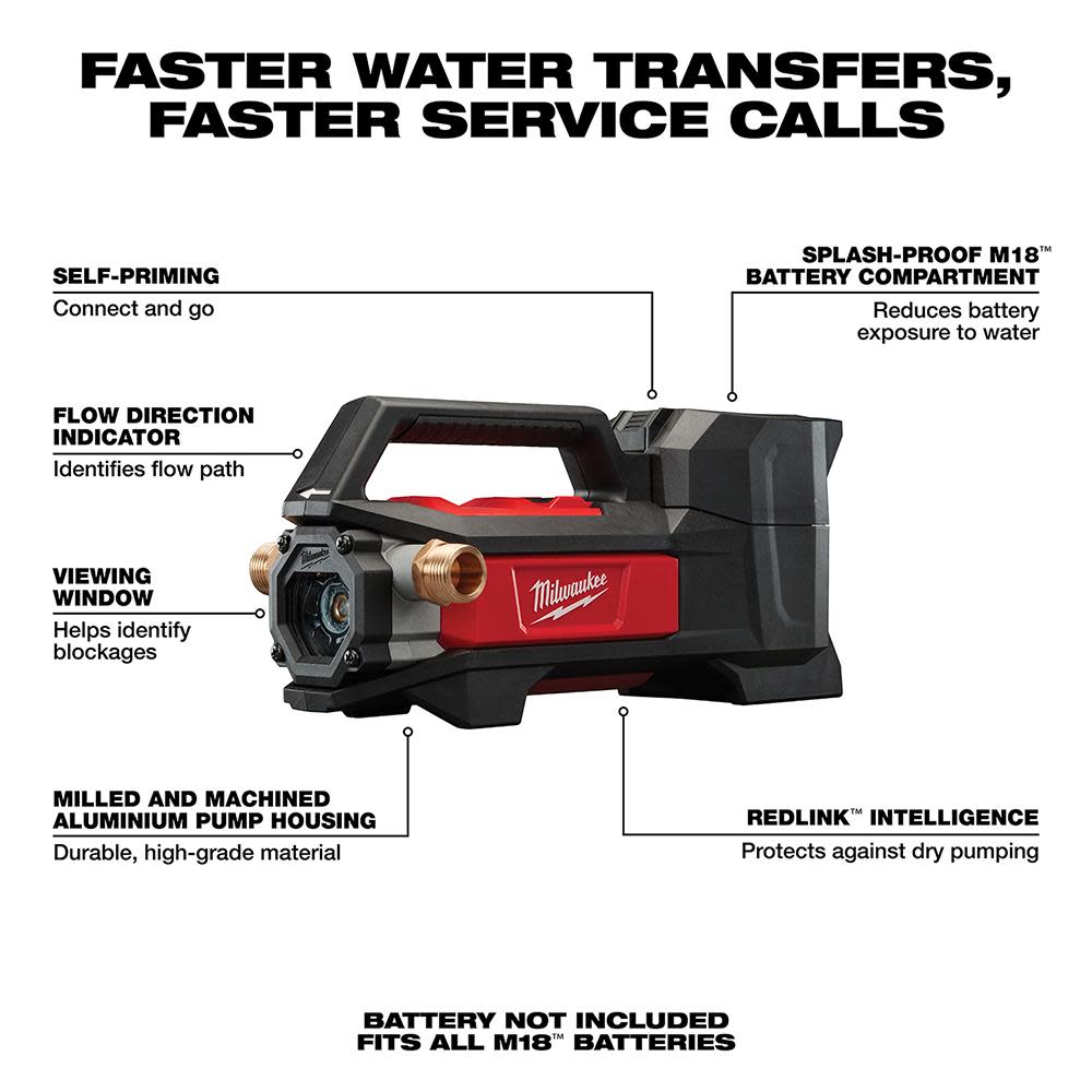 Milwaukee M18 Transfer Pump - Ascmtools