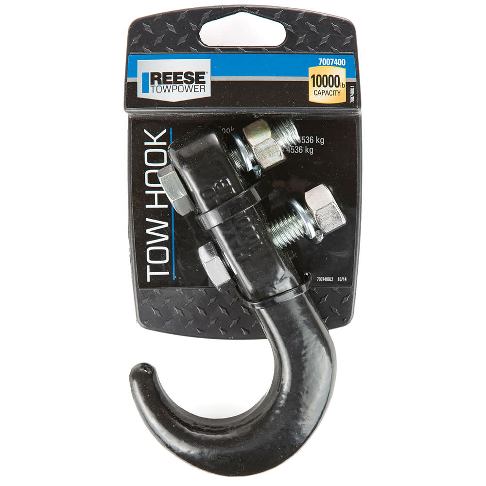 Reese 10000 lbs Black Universal Bolt On Tow Hook - Ascmtools