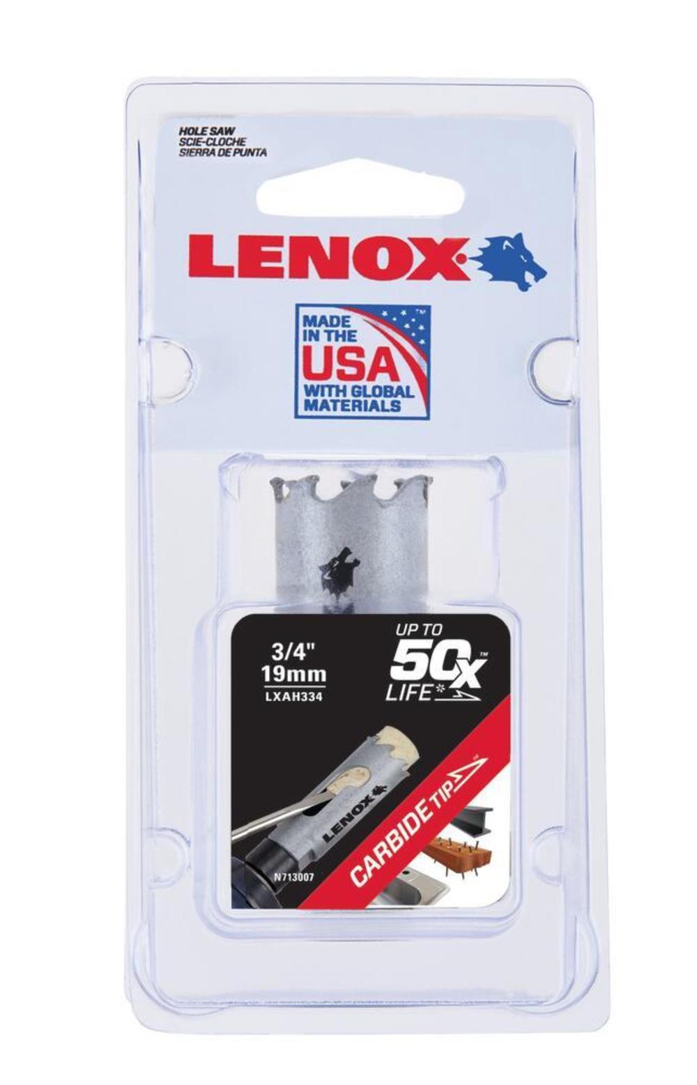 Lenox Hole Saw Carbide Tipped 3/4″ 19mm - Ascmtools