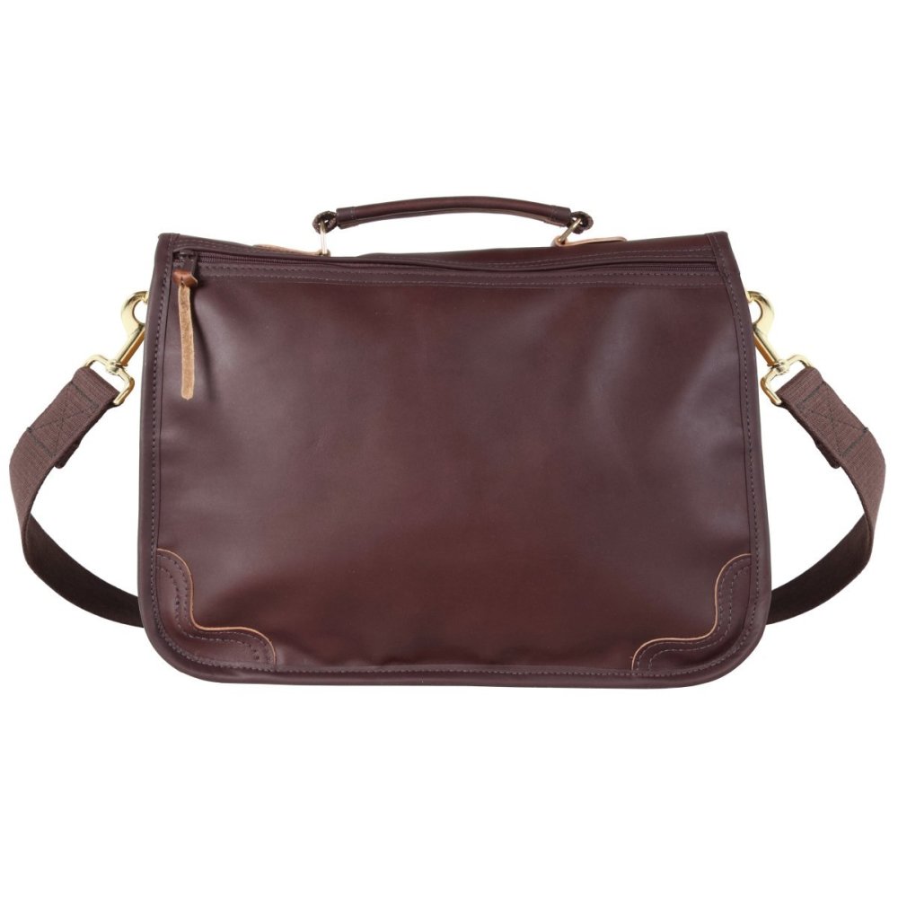 Duluth Pack 15 Liter Capacity Brown Leather Executive Briefcase - Ascmtools