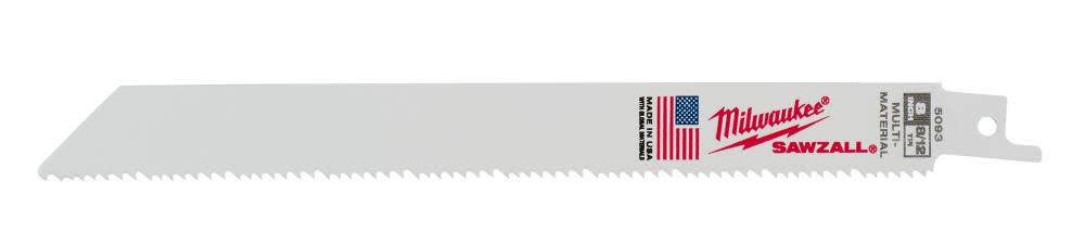 Milwaukee 8 in. 8/12 TPI SAWZALL Blades 5PK - Ascmtools