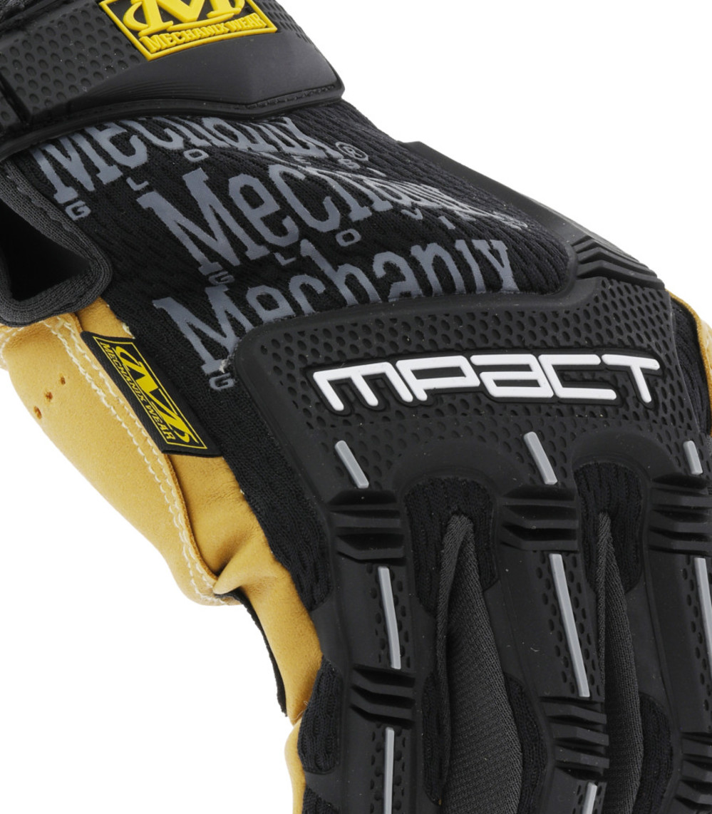 Mechanix Wear M-Pact X-Large Black Heavy Duty Leather Gloves - Ascmtools