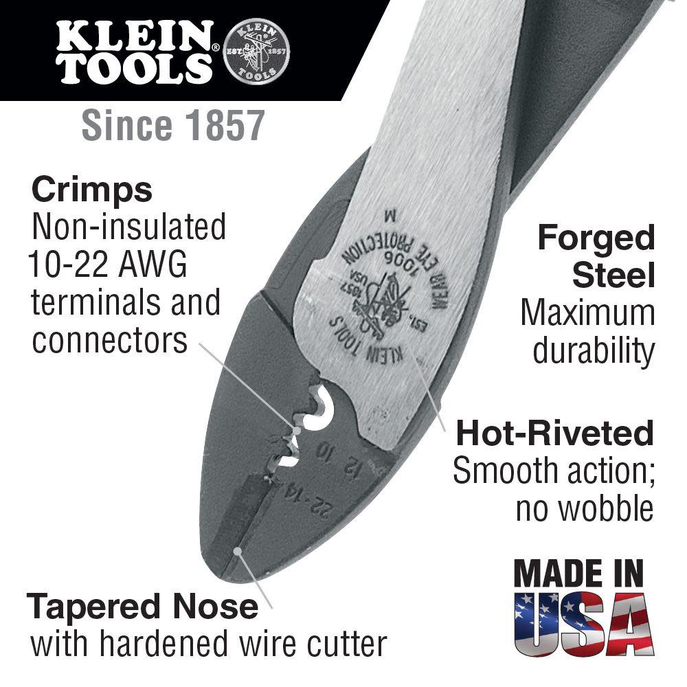 Klein Tools Crimping/Cutting Tool for Terminals - Ascmtools