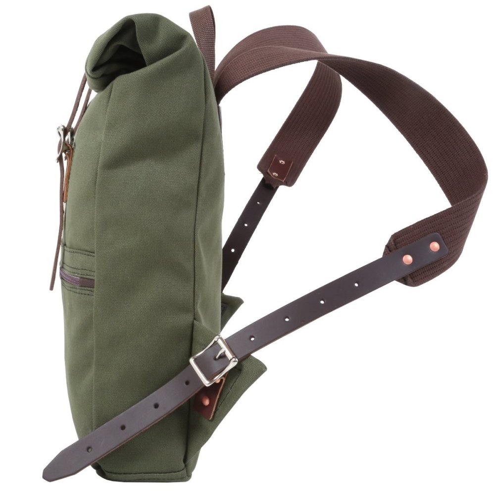 Duluth Pack 13 Liter Capacity Olive Drab Roll Top Scout Pack - Ascmtools