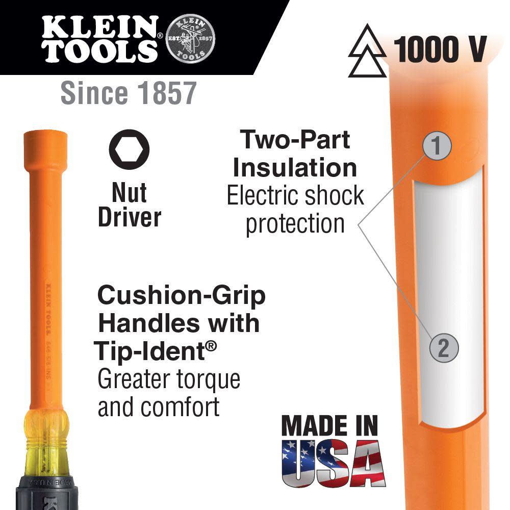 Klein Tools 9 Piece Insulated Nut Driver Kit - Ascmtools