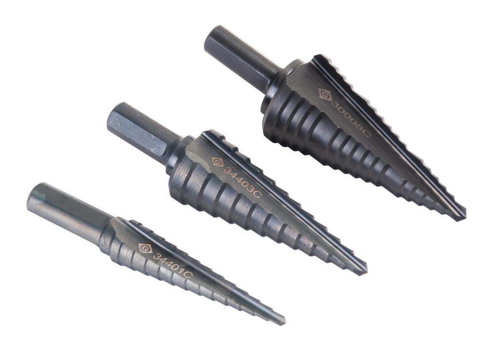 Greenlee XT Cobalt Step Drill Bit Kit #1 #3 & #8 - Ascmtools