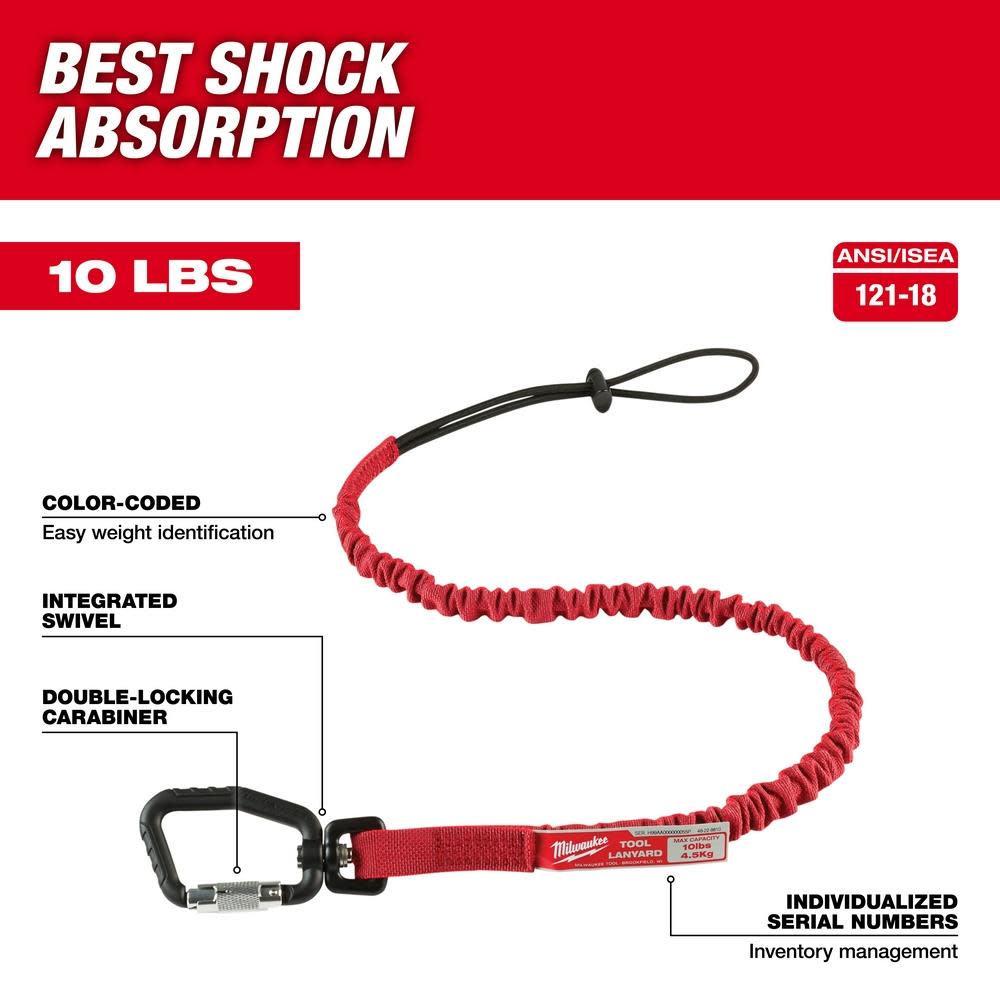 Milwaukee 10 Lb. Locking Tool Lanyard - Ascmtools
