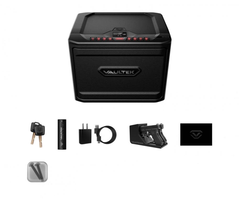 Vaultek Safe MXE BK High Capacity Rechargeable Safe - Ascmtools