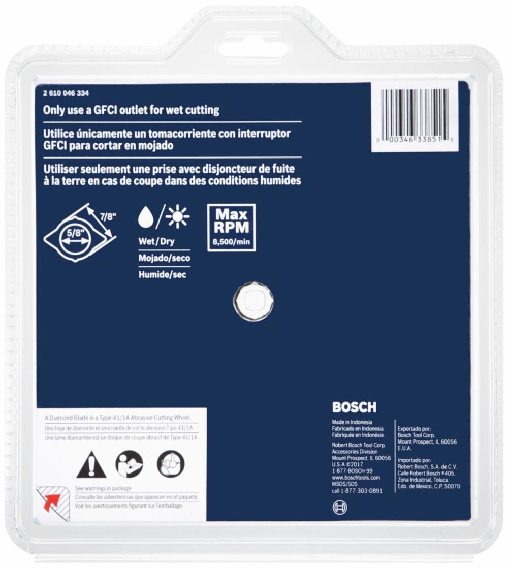 Bosch 7″ Standard Segmented Rim Diamond Blade with DKO for Hard Materials - Ascmtools