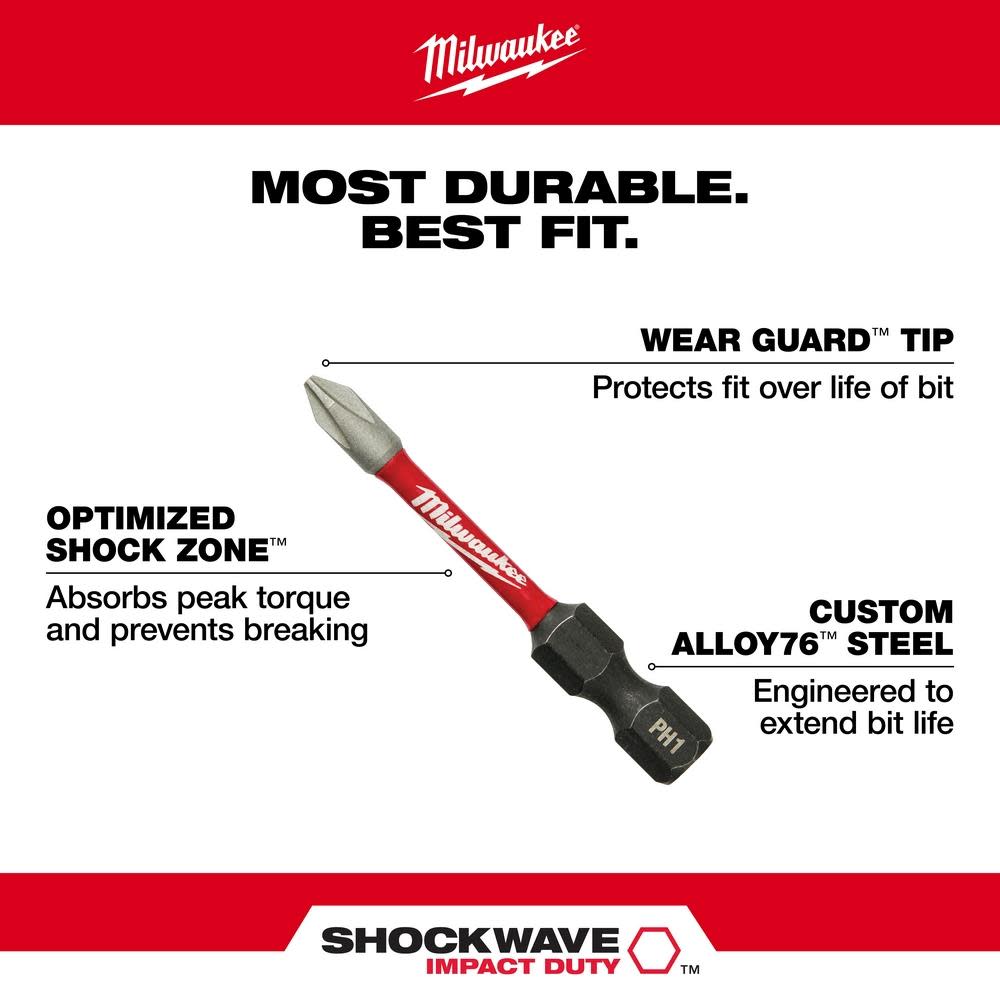 Milwaukee SHOCKWAVE Impact Duty Drill Drive & Fasten Set 75pc - Ascmtools