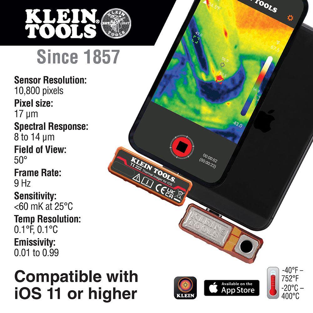 Klein Tools Thermal Imager for iOS Devices - Ascmtools