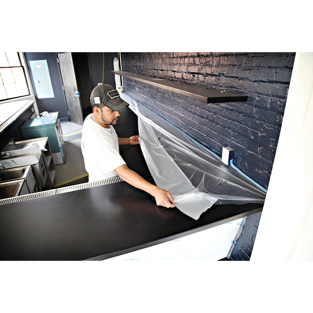 Trimaco Tape & Drape Clear Plastic Masking Tape 8 x 72′ - Ascmtools