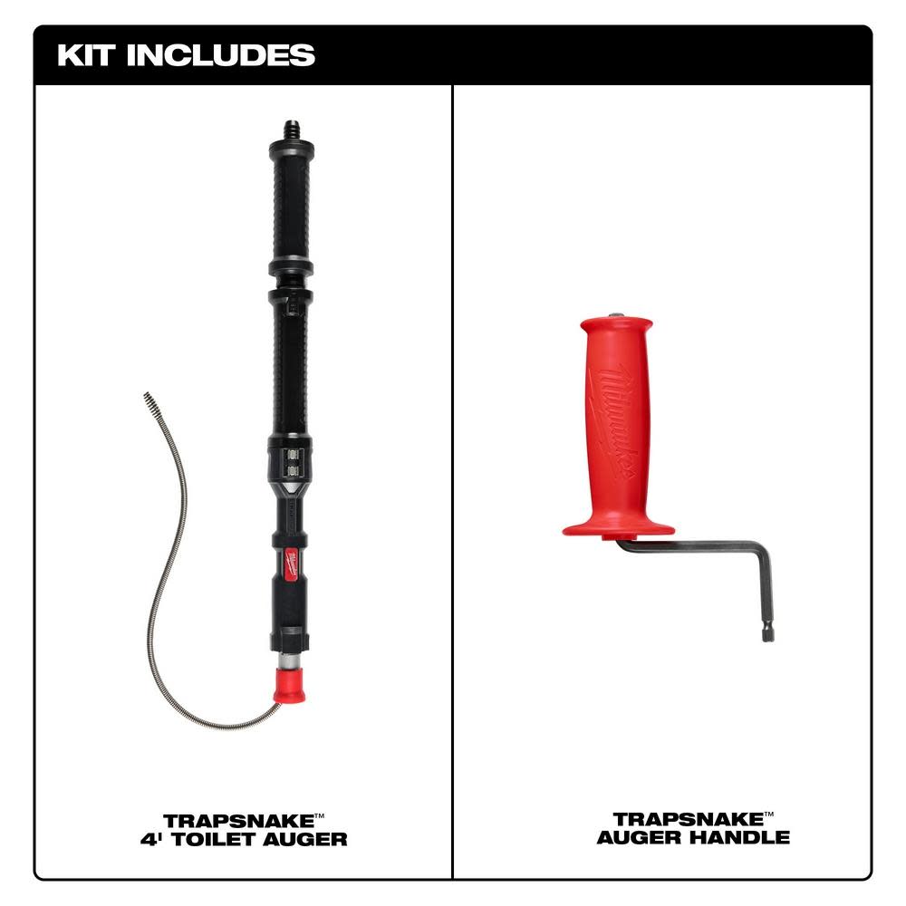 Milwaukee TRAPSNAKE 4′ Urinal Auger Bare Tool - Ascmtools