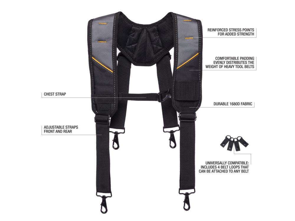 Toughbuilt Pro Padded Suspenders - Ascmtools
