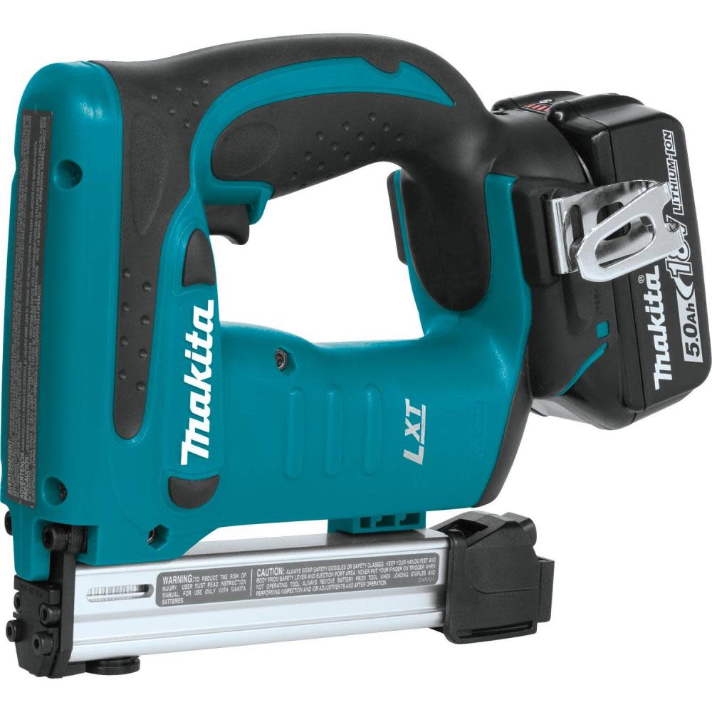 Makita 18 Volt Lithium-Ion Brushless 3/8 in. Crown Stapler Kit 5.0 Ah - Ascmtools