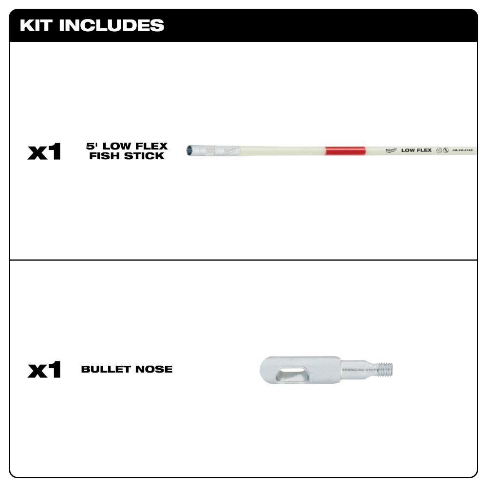 Milwaukee 5 Ft. Low Flex Fish Stick - Ascmtools