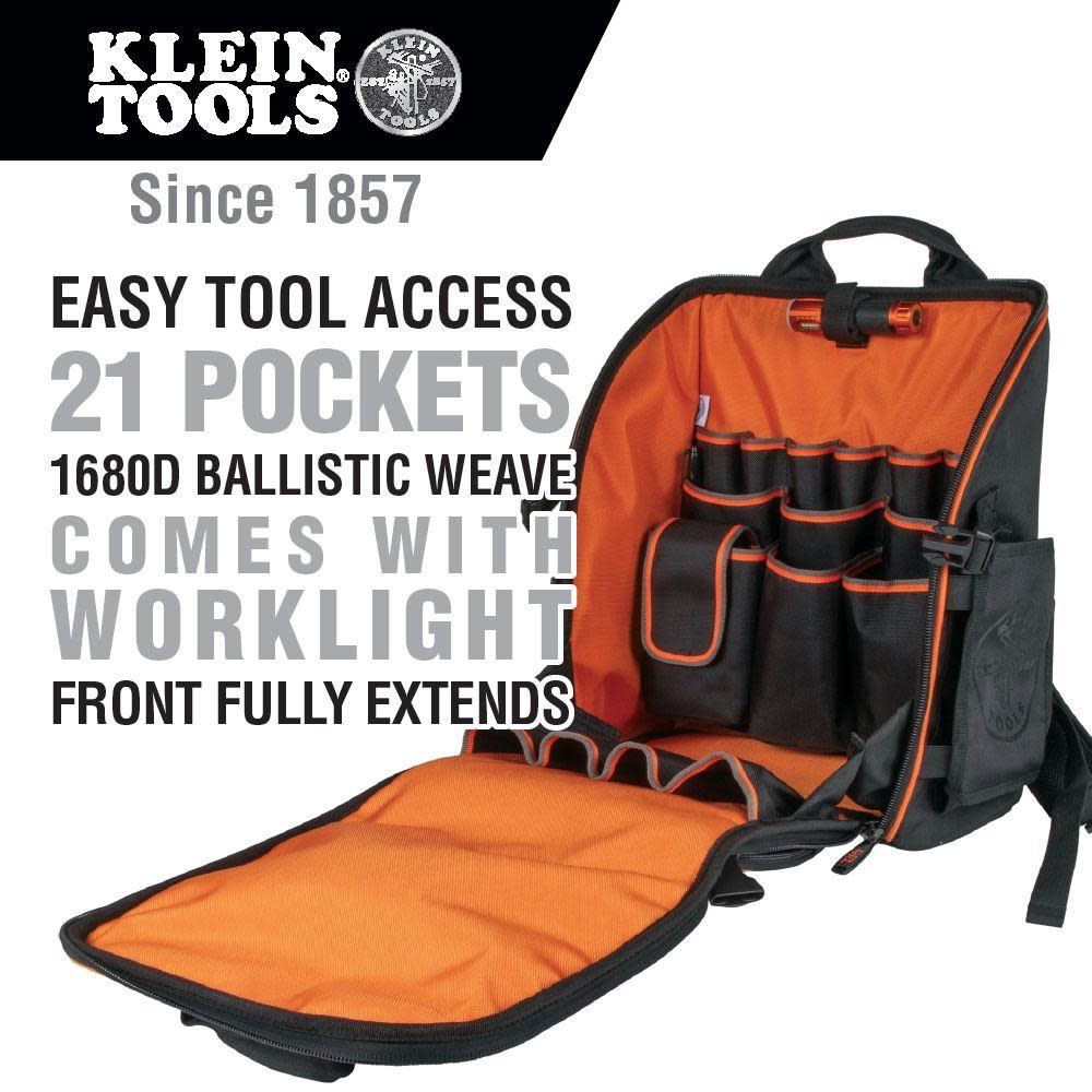 Klein Tools Lighted Tool Station Backpack - Ascmtools