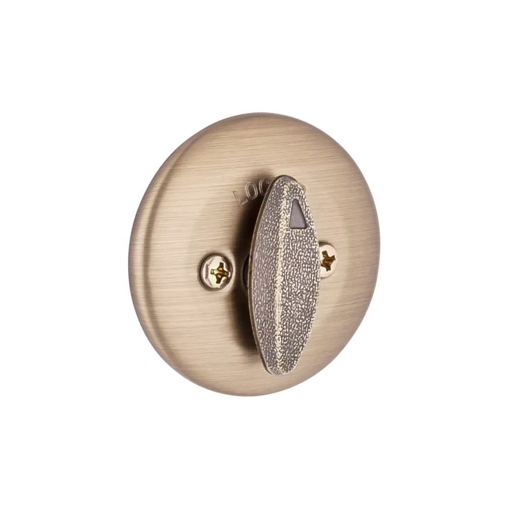 Kwikset Antique Brass Single Cylinder Deadbolt with Pin & Tumbler - Ascmtools