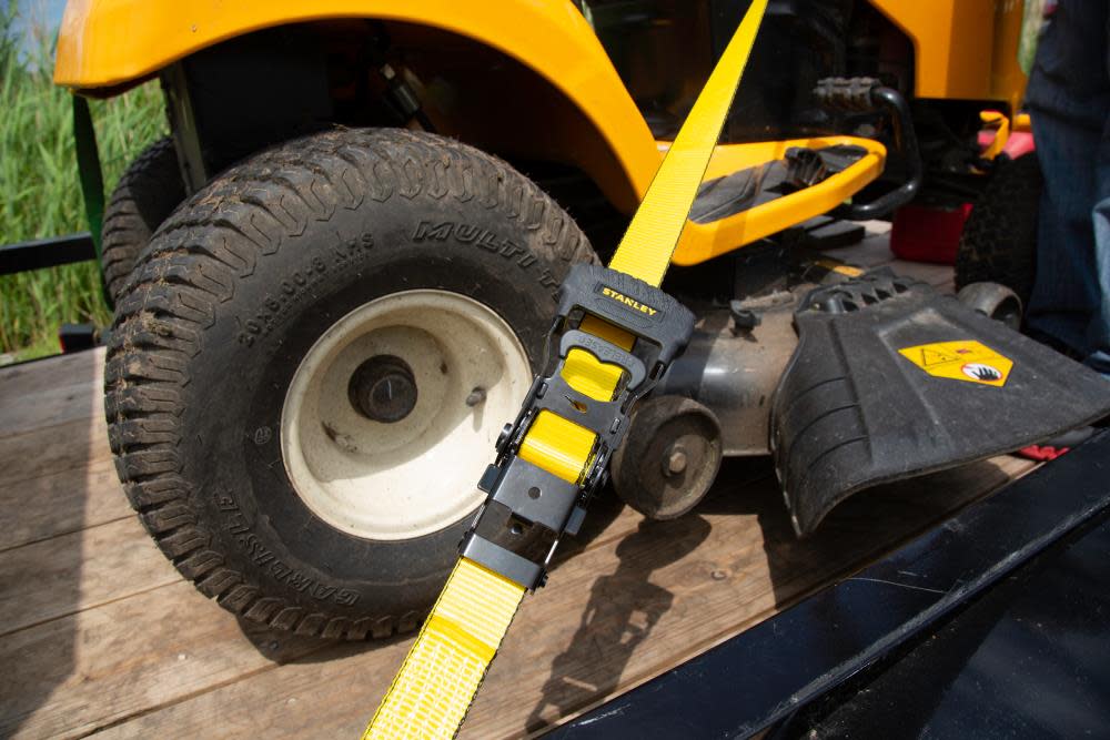 Stanley S1007 Ratchet Tie Down Straps 1.5″ x 16′ Heavy Cargo Hauling 3300 lbs Break Strength 2pk - Ascmtools