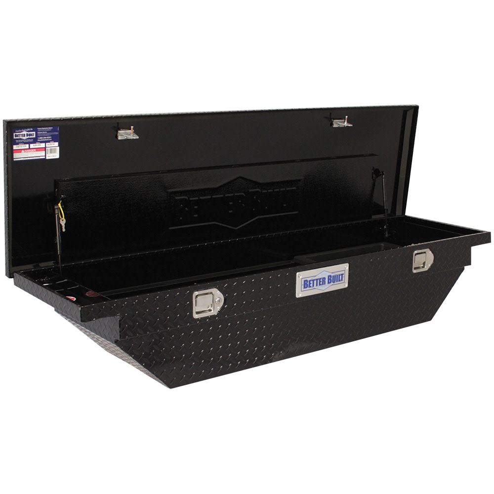 Better Built 69″ Crown Saddle Truck Tool Box LOW PROFILE WEDGE GLOSS BLACK - Ascmtools