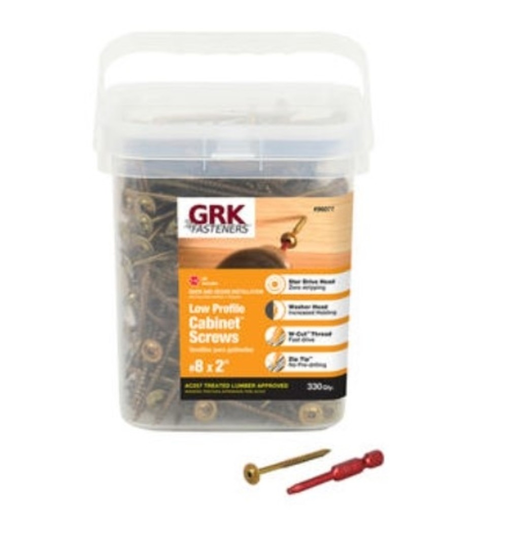 GRK Fasteners Cabinet Screws Low Profile #8 x 2″ 330qty - Ascmtools
