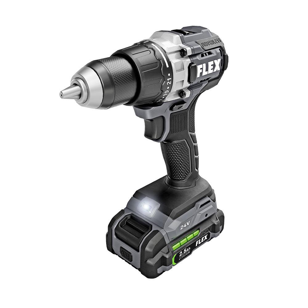 FLEX 24V Brushless 1/2-In. 2-Speed Drill Driver Kit - Ascmtools
