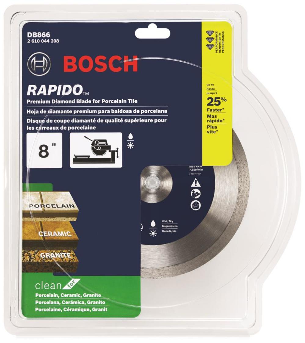 Bosch 8 In. Rapido Premium Continuous Rim Diamond Blade for Porcelain Tile - Ascmtools