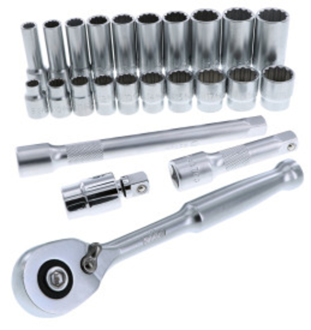 Wiha 3/8 Drive Professional Socket Tray Set Metric 24pc - Ascmtools