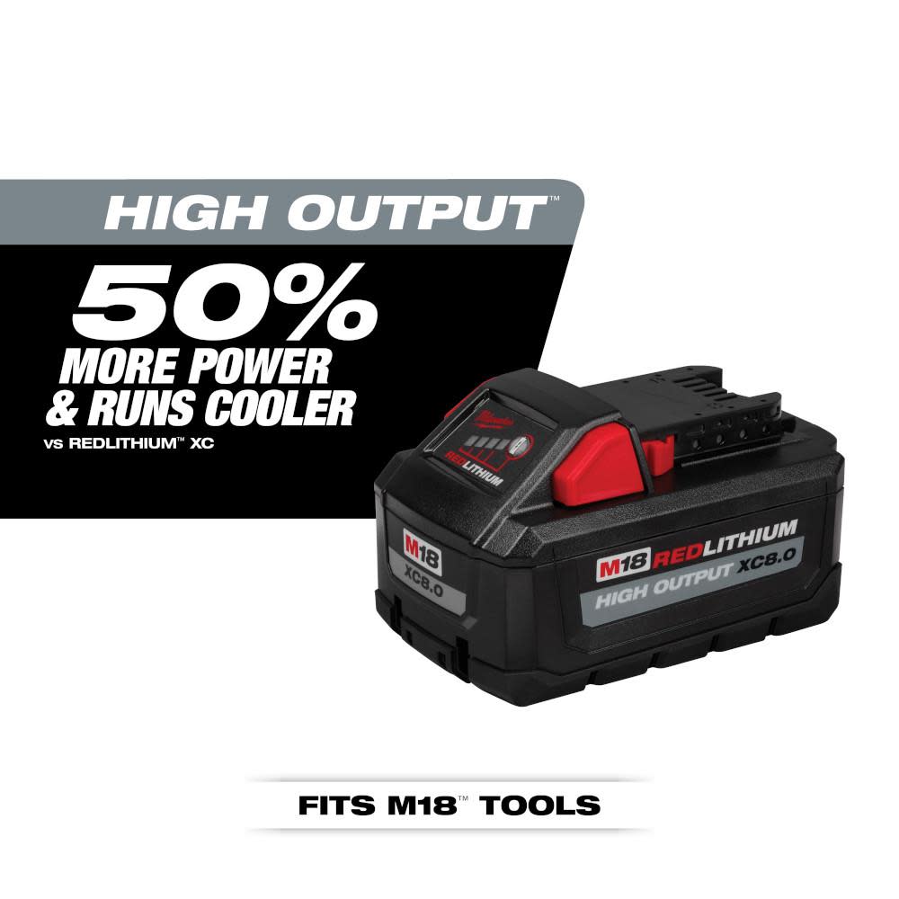 Milwaukee M18 REDLITHIUM HIGH OUTPUT XC8.0 Battery - Ascmtools